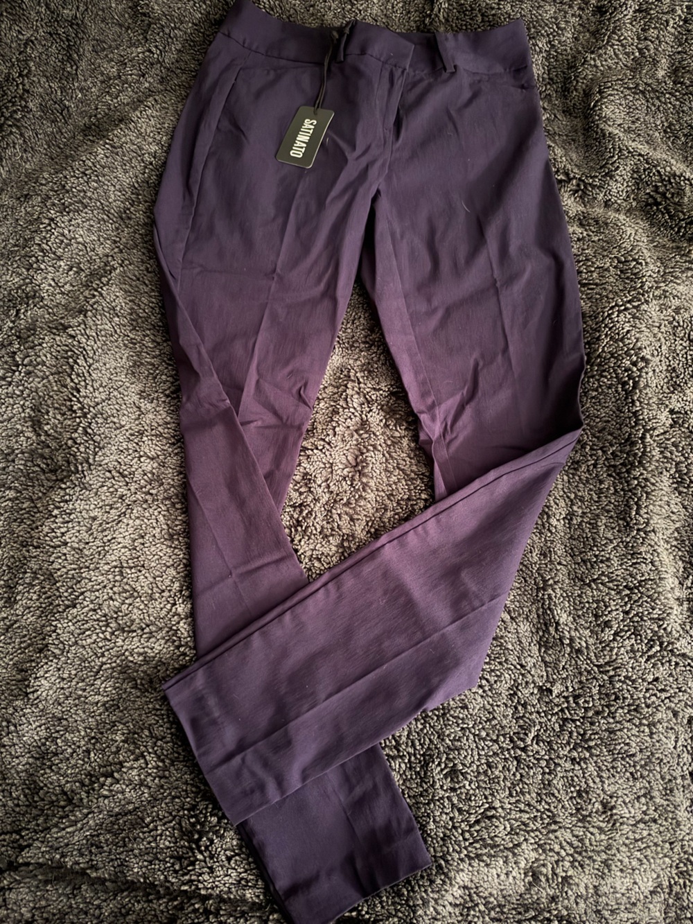 Satinato Womens Dress Pants in Black